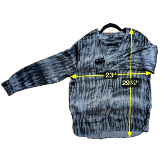 Rails Eclectic Cali Girl Tie Dye Tunic Blouse Womens Large Hippie‎ Art To Wear - Picture 8 of 8